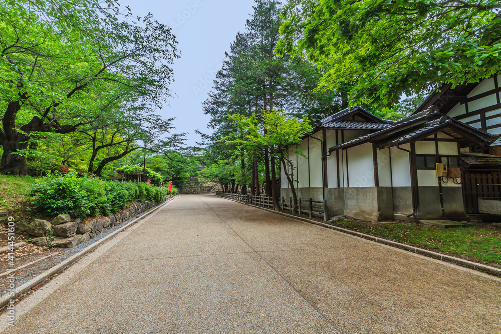 上田城の本丸跡の風景