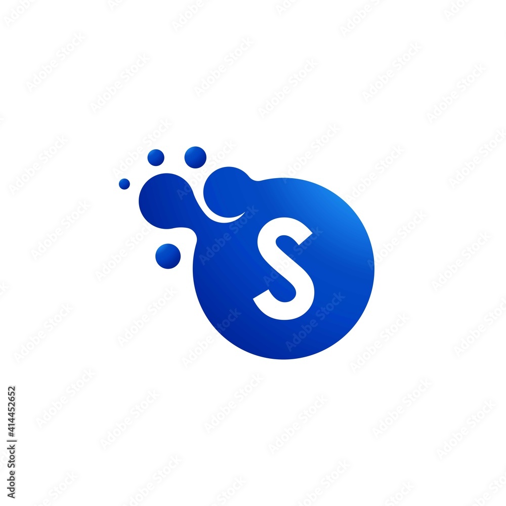 Bubble letter S logo designs element, vector design Bubble letter S logo designs element, vector design