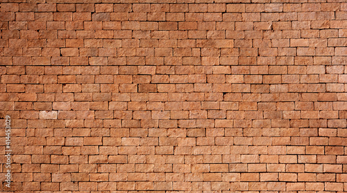 New red brick wall texture background vintage photo hi resolution
