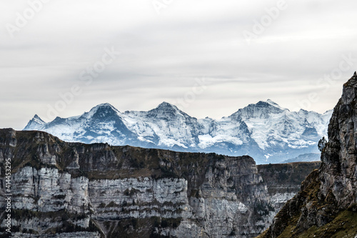 Eiger, Mönch, Jungfrau, berner Alpen, Justistal, Niederhorn, Sigriswiler Rothorn, Schweiz photo