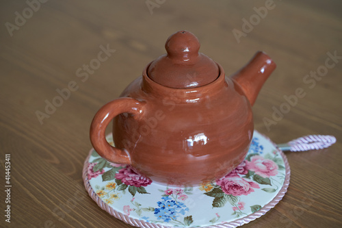 Wallpaper Mural Pottery, a ceramic product with your own hands, made on a potter's wheel, a teapot, a mug. Torontodigital.ca