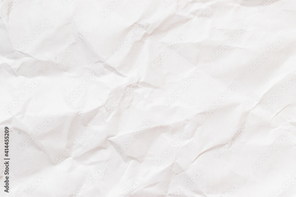 Grunge wrinkled white color paper textured background