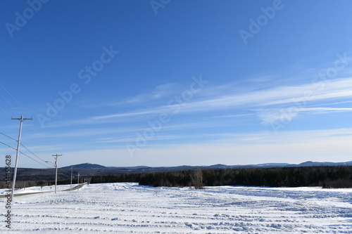  A February day under a blue sky, Sainte-Apolline, Québec