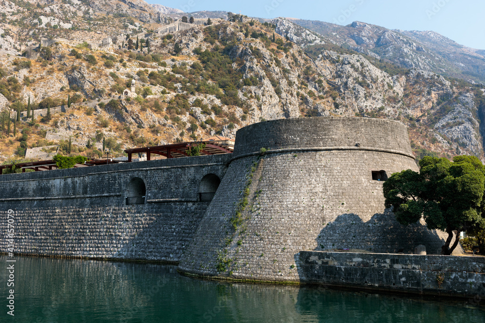 Ancient walls in Kotor, Montenegro