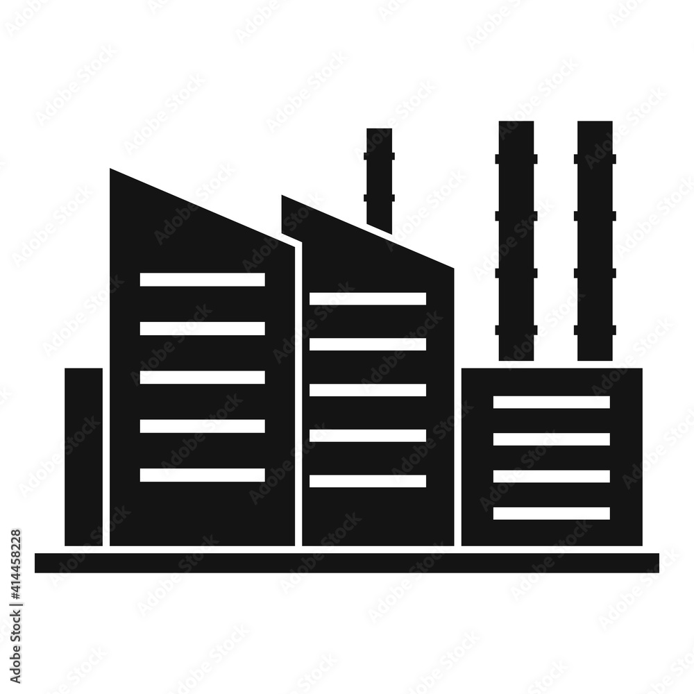 Eco recycle factory icon. Simple illustration of eco recycle factory vector icon for web design isolated on white background Eco recycle factory icon. Simple illustration of eco recycle factory vector icon for web design isolated on white background