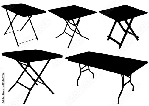 Tourist folding tables in the set.
