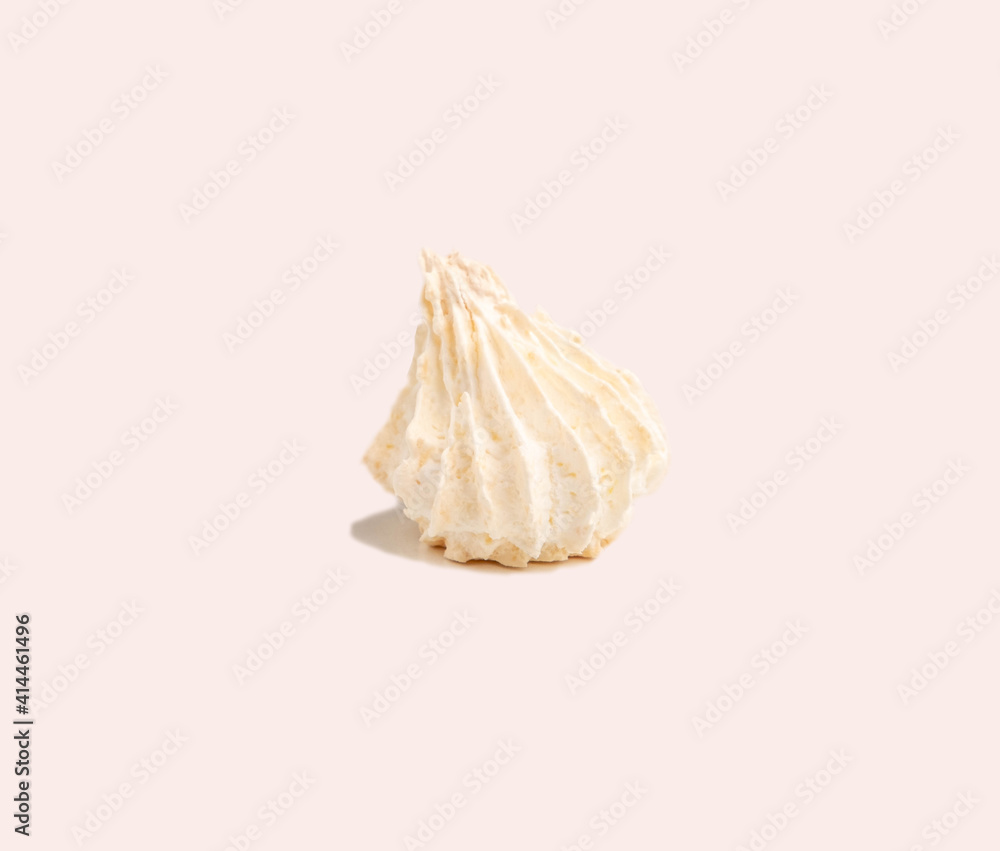 Airy French dessert isolated on white background. Airy French dessert isolated on white background.
