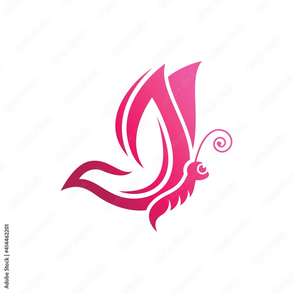 Fototapeta premium Beauty butterfly logo images