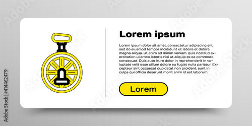 Line Unicycle or one wheel bicycle icon isolated on white background. Monowheel bicycle. Colorful outline concept. Vector.