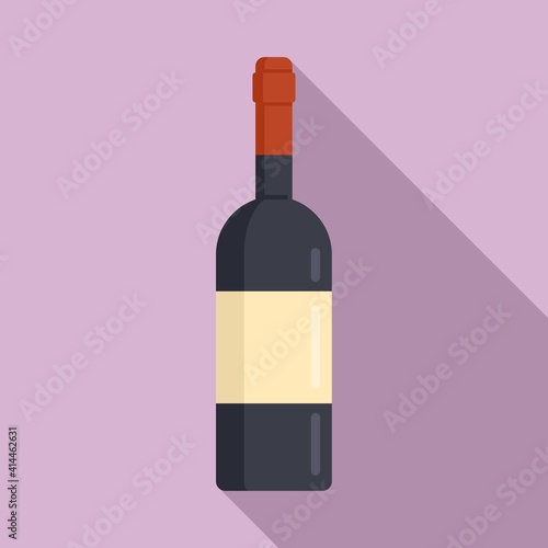 Italian wine bottle icon. Flat illustration of italian wine bottle vector icon for web design