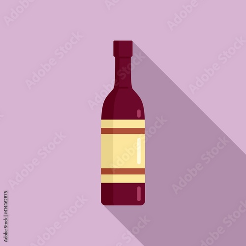 Quality wine bottle icon. Flat illustration of quality wine bottle vector icon for web design