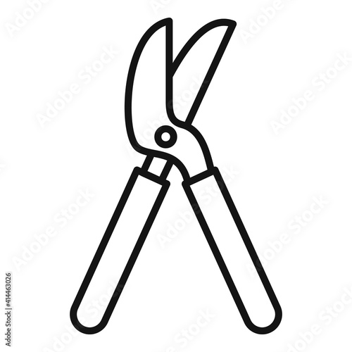 Secateur icon. Outline secateur vector icon for web design isolated on white background