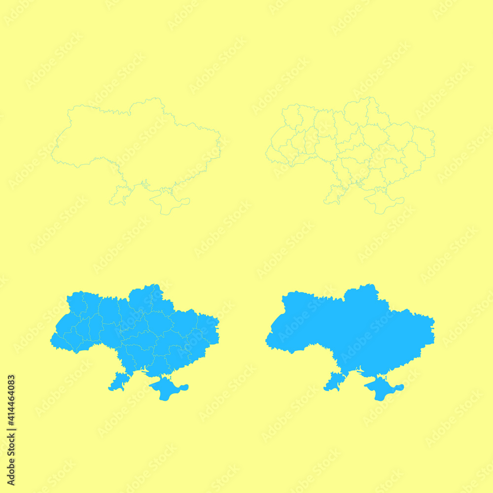 This is a Ukraine map on a yellow background.