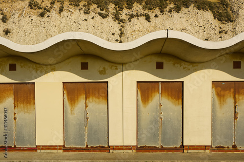 Beach huts near Brighton, Sussex, England photo