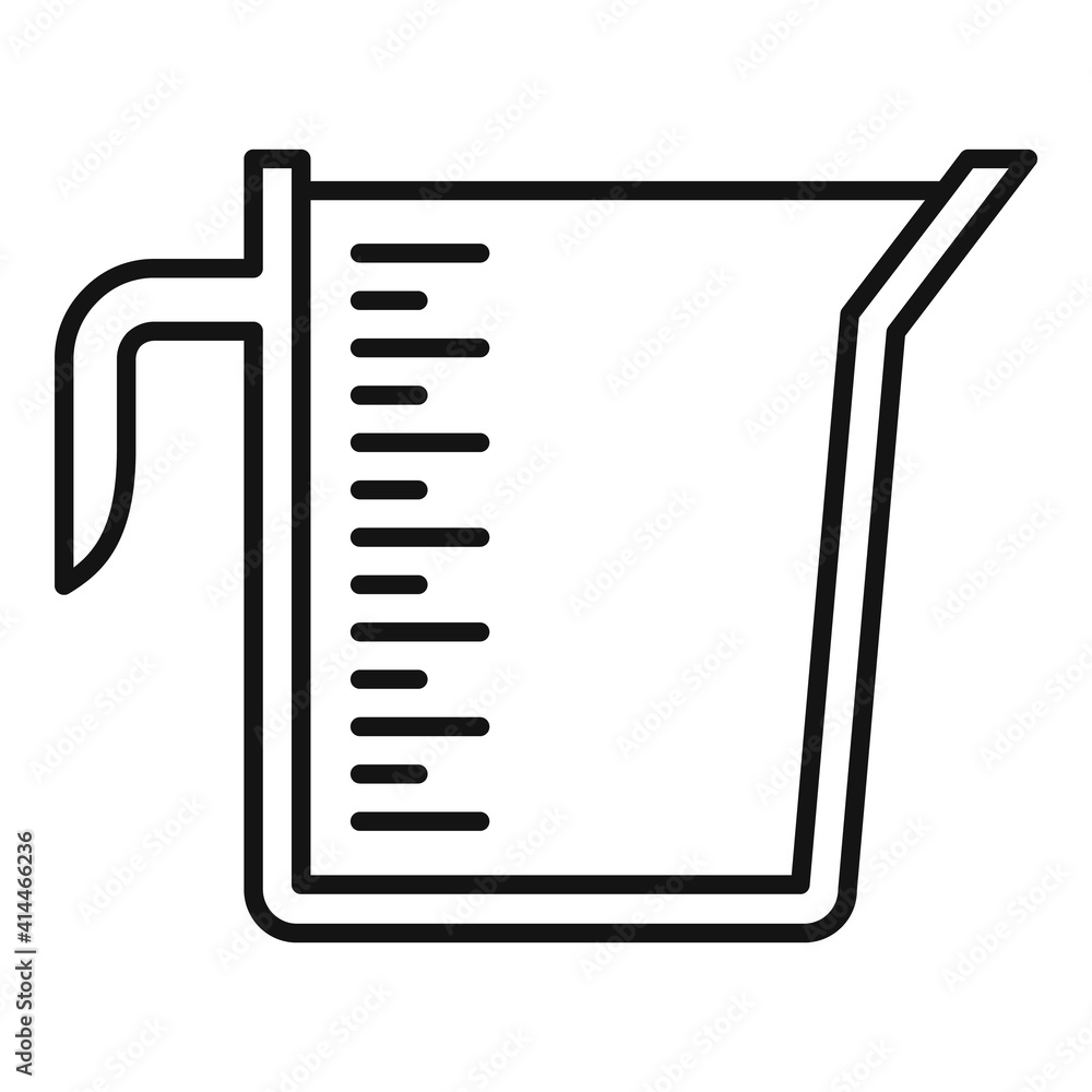 Measurement water pot icon. Outline measurement water pot vector icon for web design isolated on white background Measurement water pot icon. Outline measurement water pot vector icon for web design isolated on white background