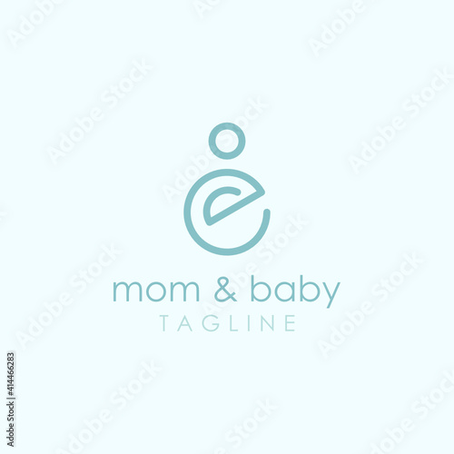 Mother and baby logo design. Suitable for family care and health consulting services. But it can also be for other businesses.