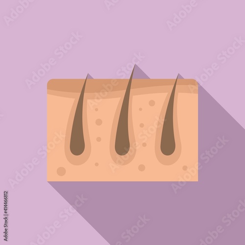 Woman skin hair removal icon. Flat illustration of woman skin hair removal vector icon for web design