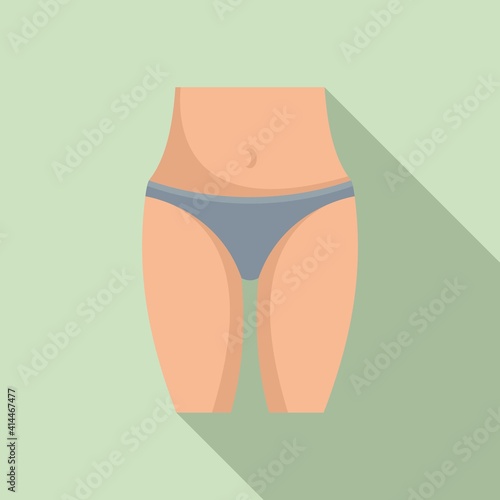 Bikini laser hair removal icon. Flat illustration of bikini laser hair removal vector icon for web design