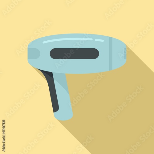 Laser hair depilator icon. Flat illustration of laser hair depilator vector icon for web design