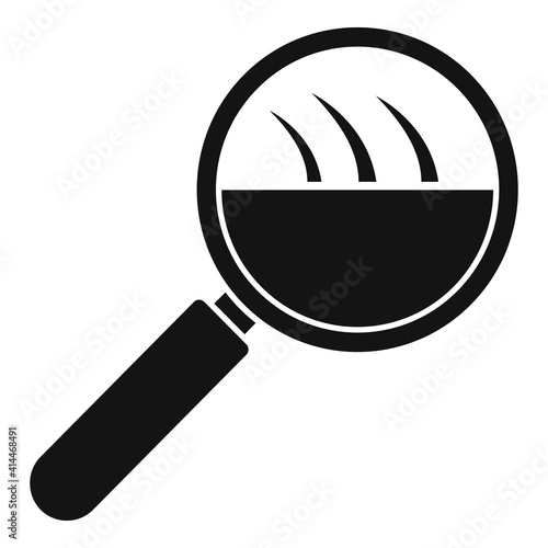 Hair removal magnifier icon. Simple illustration of hair removal magnifier vector icon for web design isolated on white background