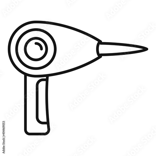 Laser hair removal gun icon. Outline laser hair removal gun vector icon for web design isolated on white background