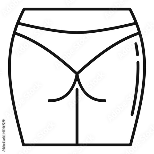 Leg laser hair removal icon. Outline leg laser hair removal vector icon for web design isolated on white background