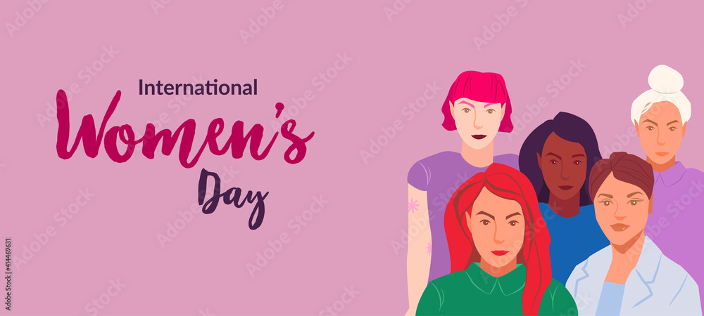 8 march, International Women's Day. Portraits of different equal of women. Editable vector illustration 8 march, International Women's Day. Portraits of different equal of women. Editable vector illustration