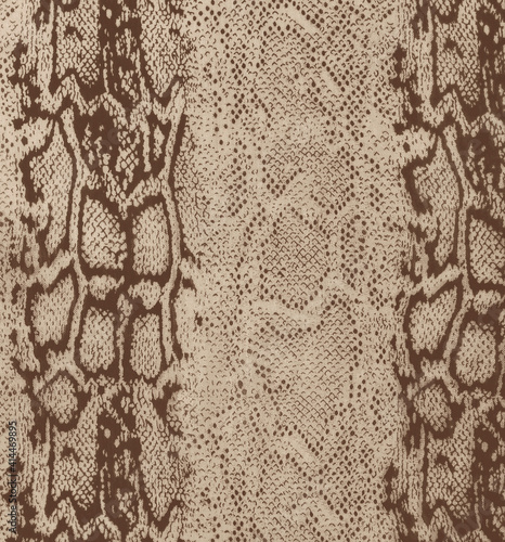 Brown snake skin, animal print fabric texture background