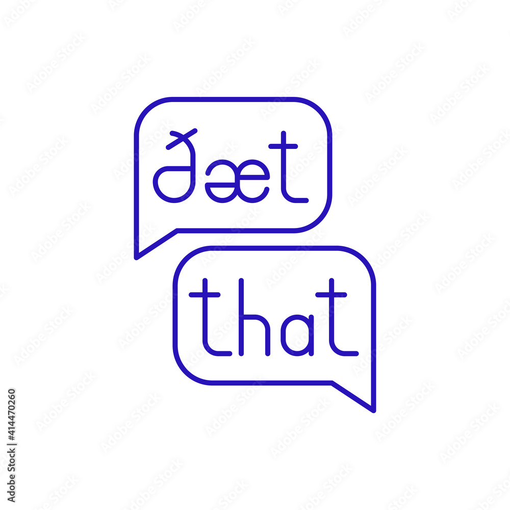 Phonetic transcription RGB color icon. Visual speech sounds representation. Transcribing process. Language systematic representation in written form. Pronunciation. Isolated vector illustration Phonetic transcription RGB color icon. Visual speech sounds representation. Transcribing process. Language systematic representation in written form. Pronunciation. Isolated vector illustration