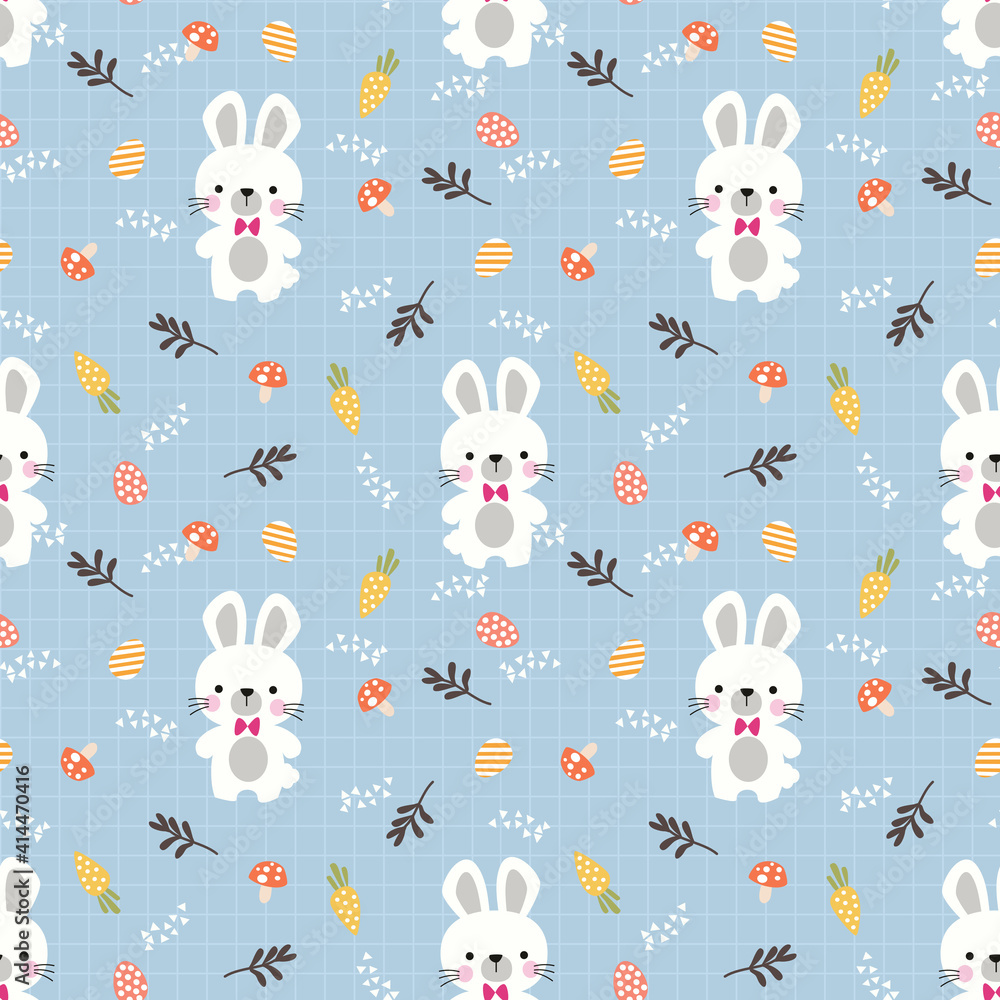 Lovely bunny and Easter egg seamless pattern Lovely bunny and Easter egg seamless pattern