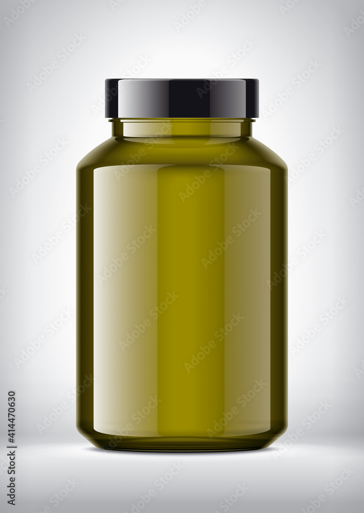 Plastic Jar on background. 