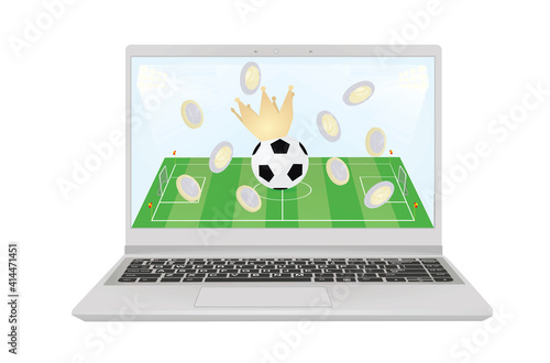 Online gambling concept. vector illustration