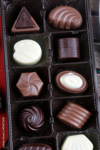 chocolate bonbon candies as sweet gift © fotoXS