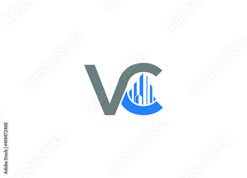 vc initial modern unique logo design vector icon template