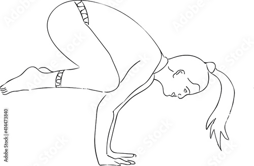 Yogaübung: Die Krähe, Bakasana