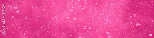 wide modern pink hearts background banner