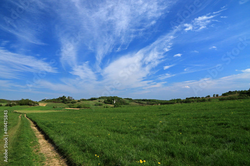 Landscape of Polish Jura near Jerzmanowice village, Poland photo