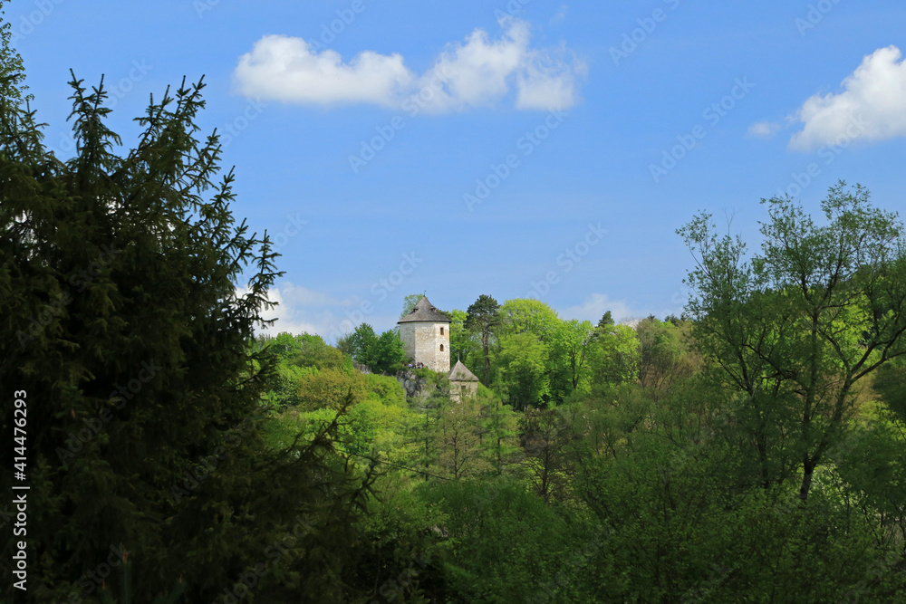 Ruins of medieval Ojcow castle in Ojcow National Park, Polish Jura, Poland