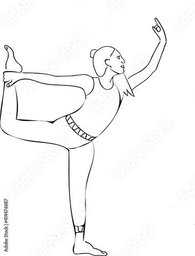 Yogaübung: Der Tänzer, Natarajasana