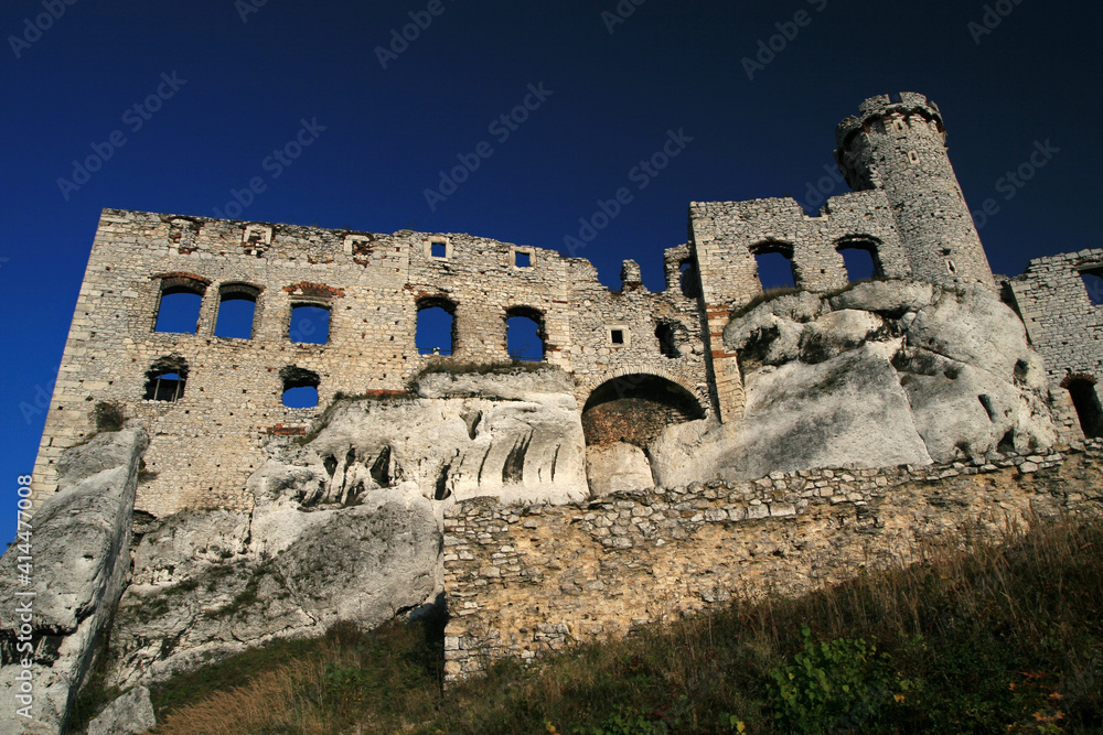 Ruins of medieval Ogrodzieniec Castle, Polish Jura, Poland