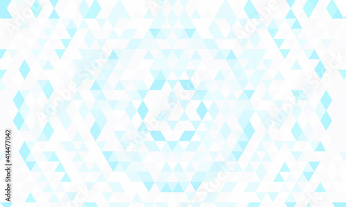 Ice abstract geometric triangle polygons background style. Regular triangular backdrop. Stained glass pattern back style. Transparent triangular shapes with original geometric pattern