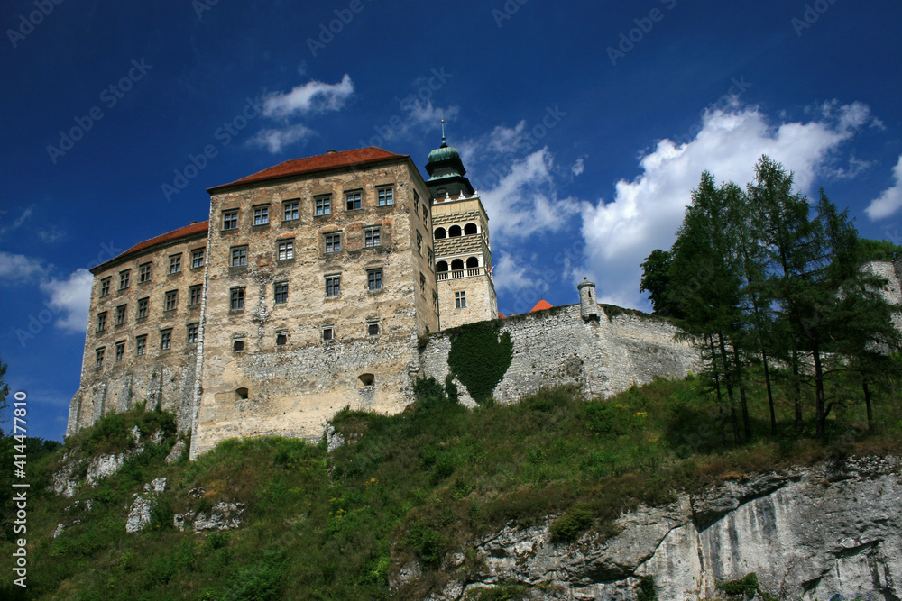 Pieskowa Skala Castle in Ojcow National Park, Poland