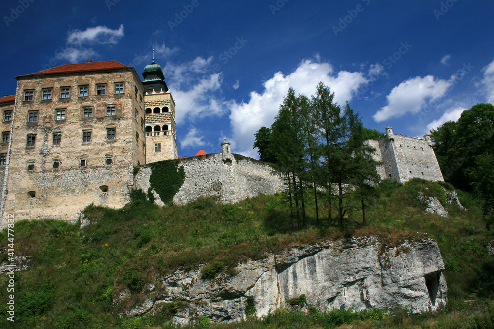 Pieskowa Skala Castle in Ojcow National Park, Poland