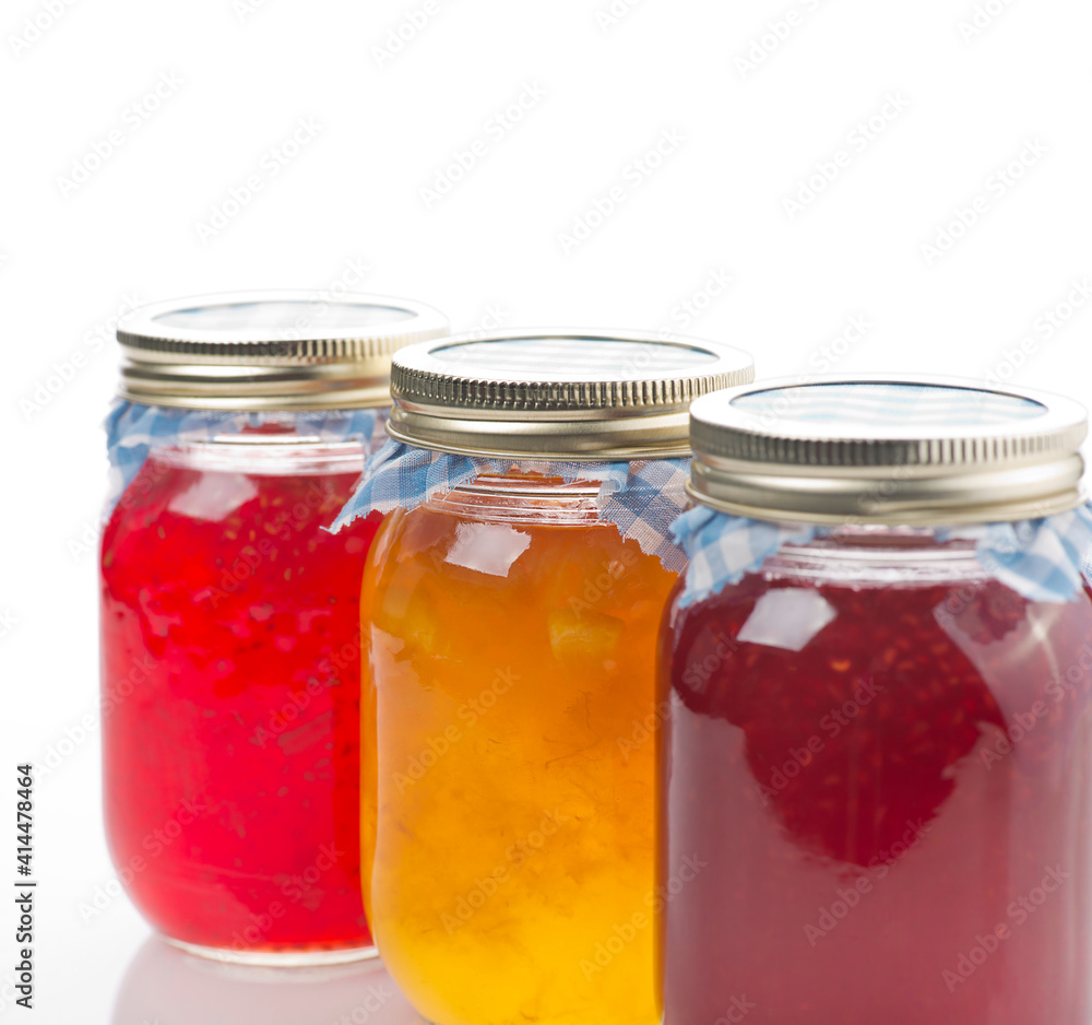 homemade marmalade and jam in the glass jars homemade marmalade and jam in the glass jars