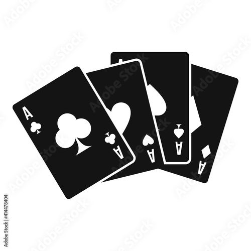Fortune play cards icon. Simple illustration of fortune play cards vector icon for web design isolated on white background