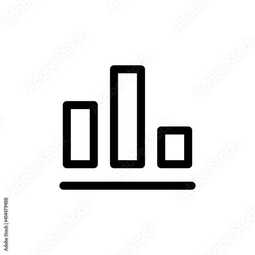 Bar char outline icon.