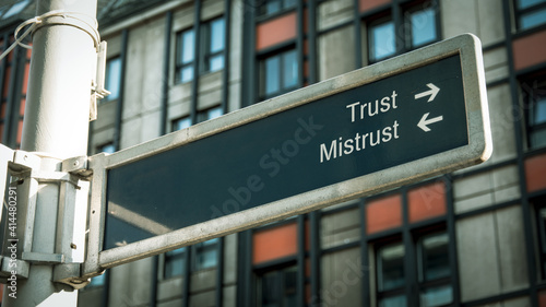 Street Sign to Trust versus Mistrust