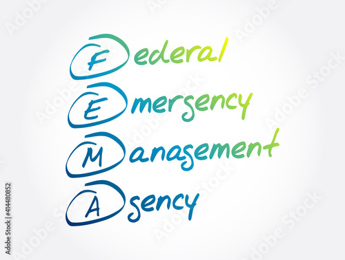 FEMA - Federal Emergency Management Agency acronym, concept background