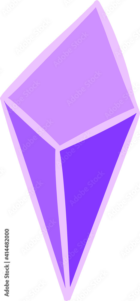 Amethyst Crystal Shard Vector Illustration Amethyst Crystal Shard Vector Illustration