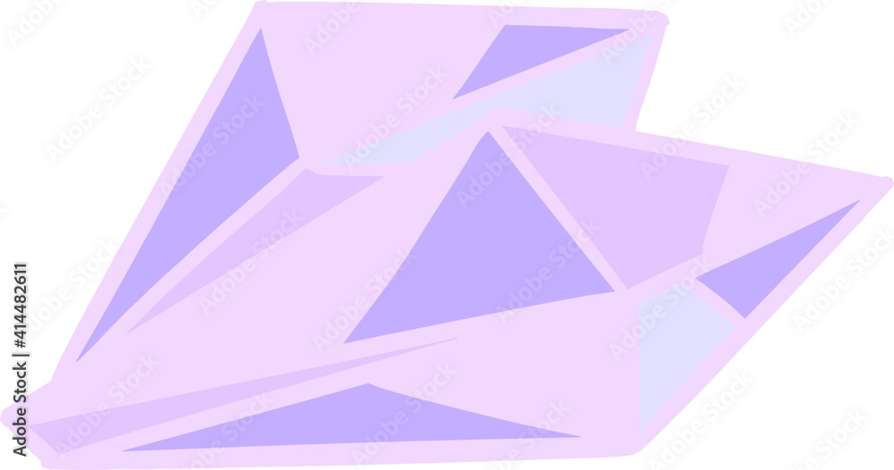 Amethyst Crystal Shard Vector Illustration